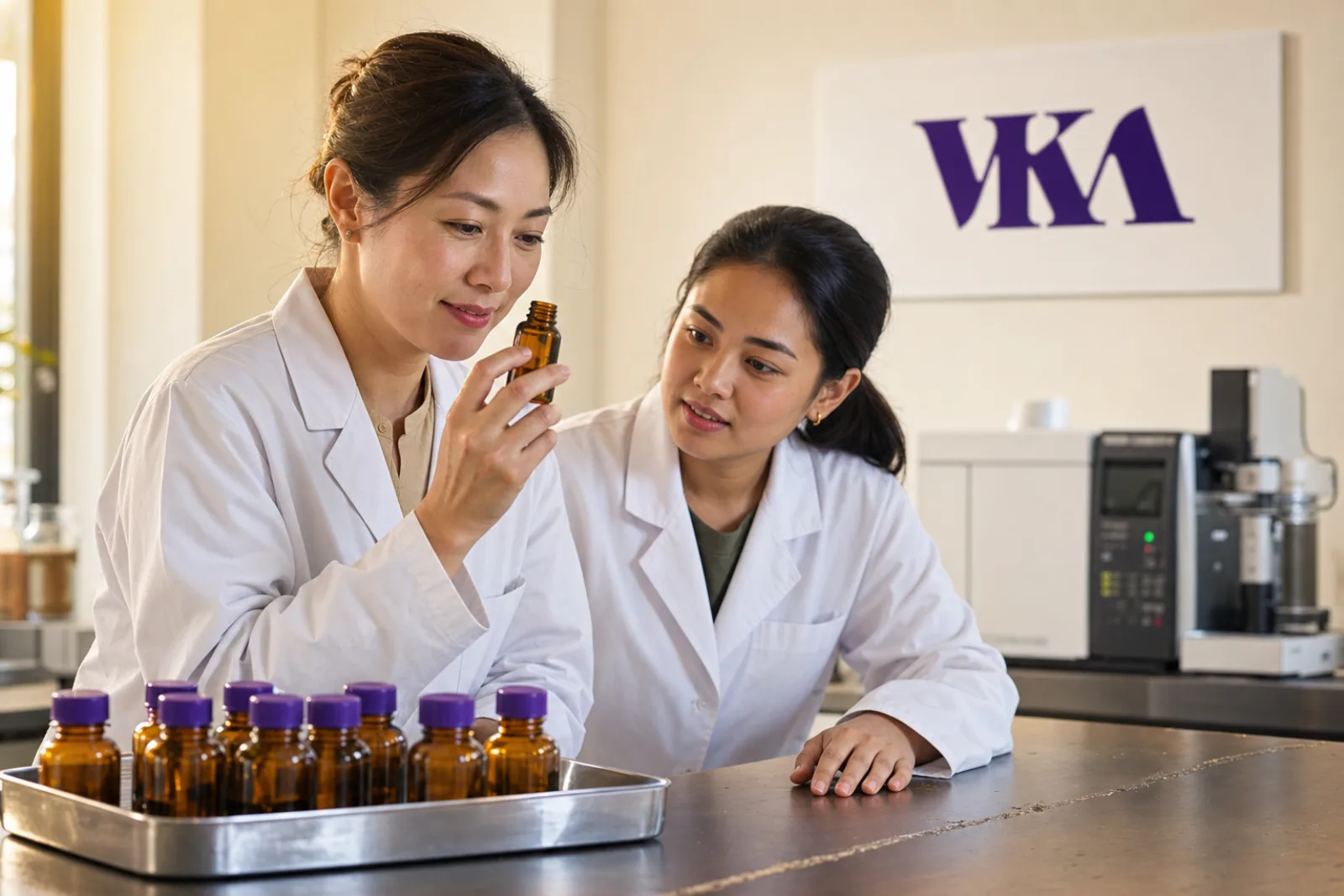 Lab team collaborating on flavour innovation