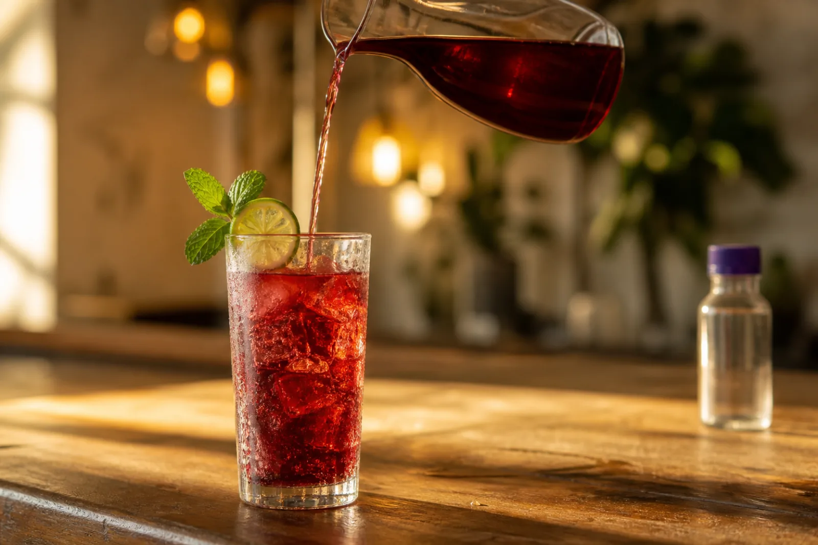 Colourful beverage pour showcasing VKA colours